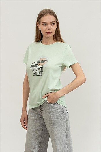 xl Beden yeşil Renk Karl Lagerfeld Tshirt