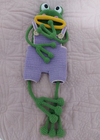 Kurbağa telefon cantasi - Görsel 2