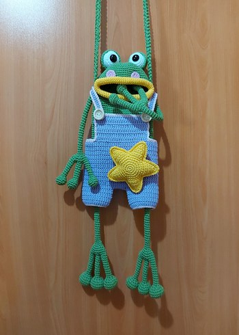 Kurbağa telefon cantasi - Görsel 3