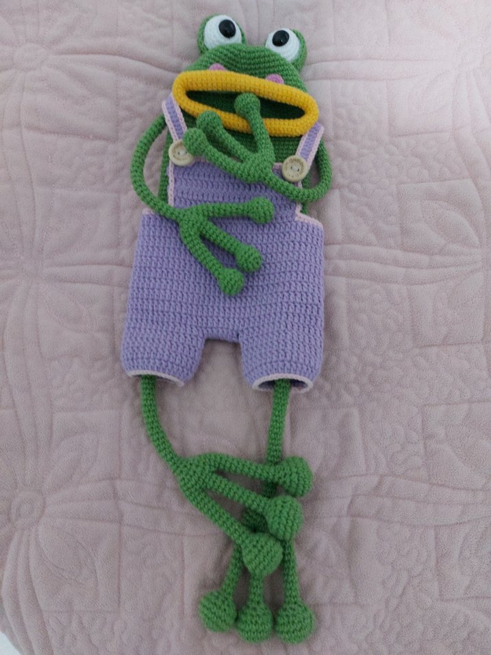 Kurbağa telefon cantasi - Görsel 2