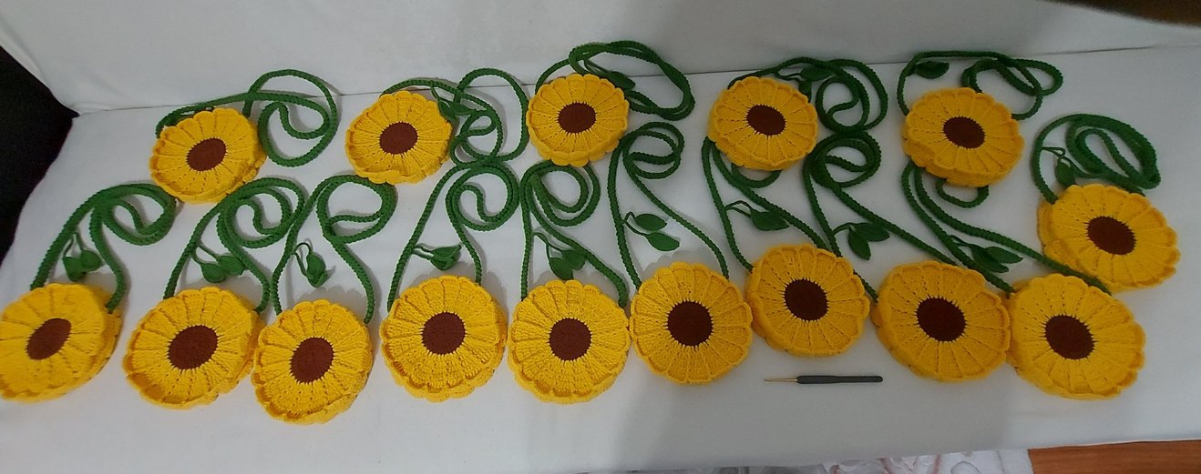 Kız çocukları için papatya çanta, 15 adet hazır - Görsel 2