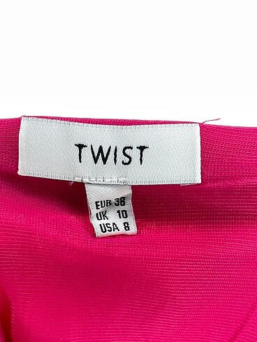 38 Beden pembe Renk Twist Kısa Elbise %70 İndirimli.