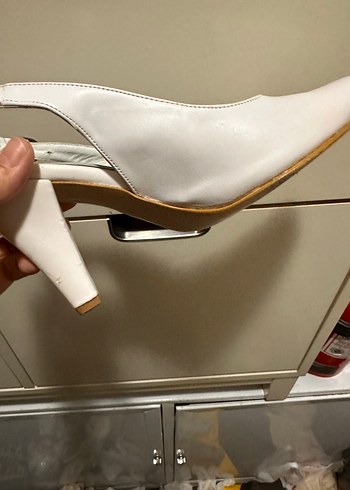 38,5 Beden Beyaz Kadın Stiletto Topuklu Ayakkabı
