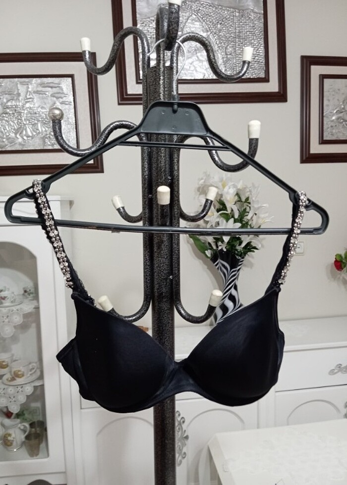 Özel dikim kayık yaka siyah abiye - Görsel 5