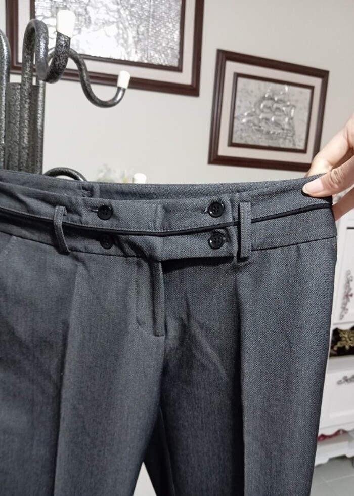 Gri kumaş pantolon  - Görsel 2