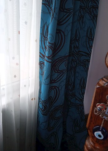 desenli fon perde 7-8 ay kullanıldı 2 adet vardır. - Görsel 6