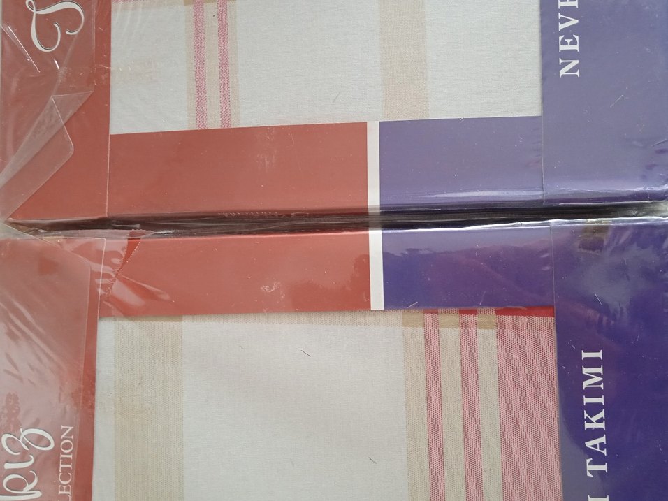 Açık Kırmızı Kareli Nevresim Takımı Türkiz marka - Görsel 2