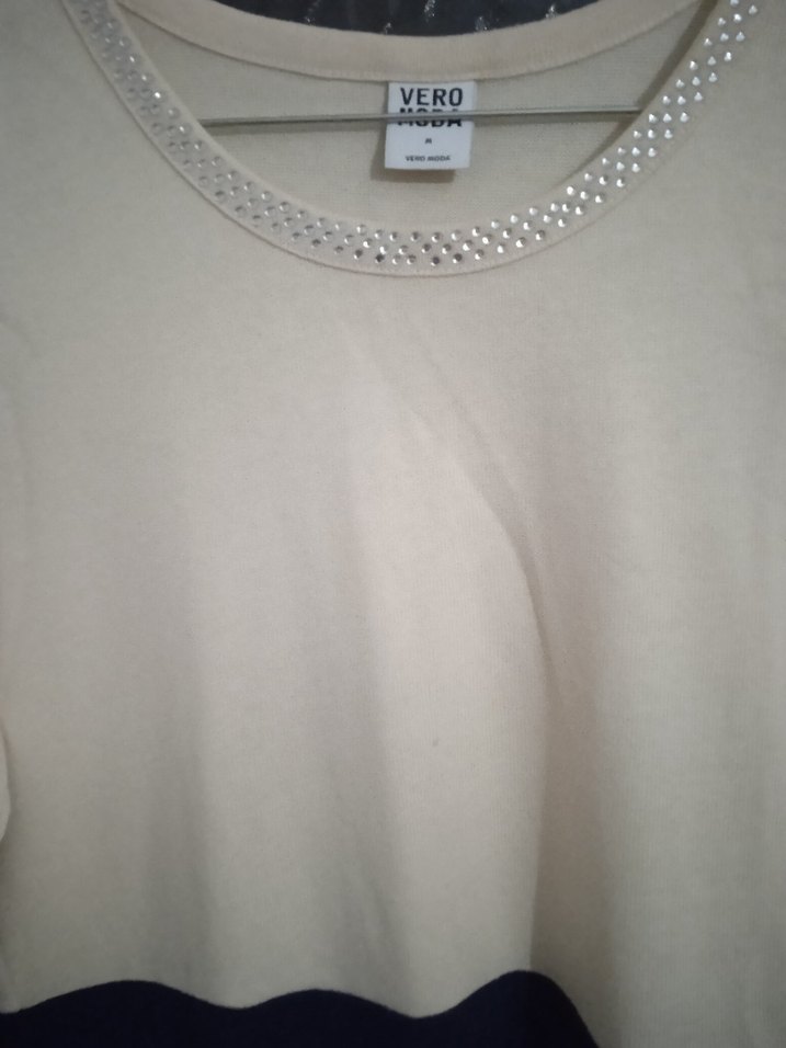 Uzun Kollu Midi Beyaz Lacivert Elbise - Görsel 2