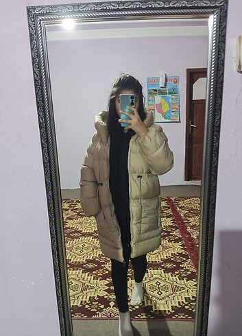 m Beden ten rengi Renk Şişme mont