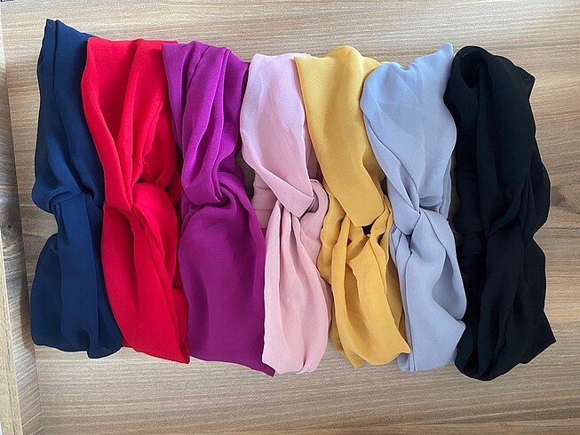 7 adet şifon bandana