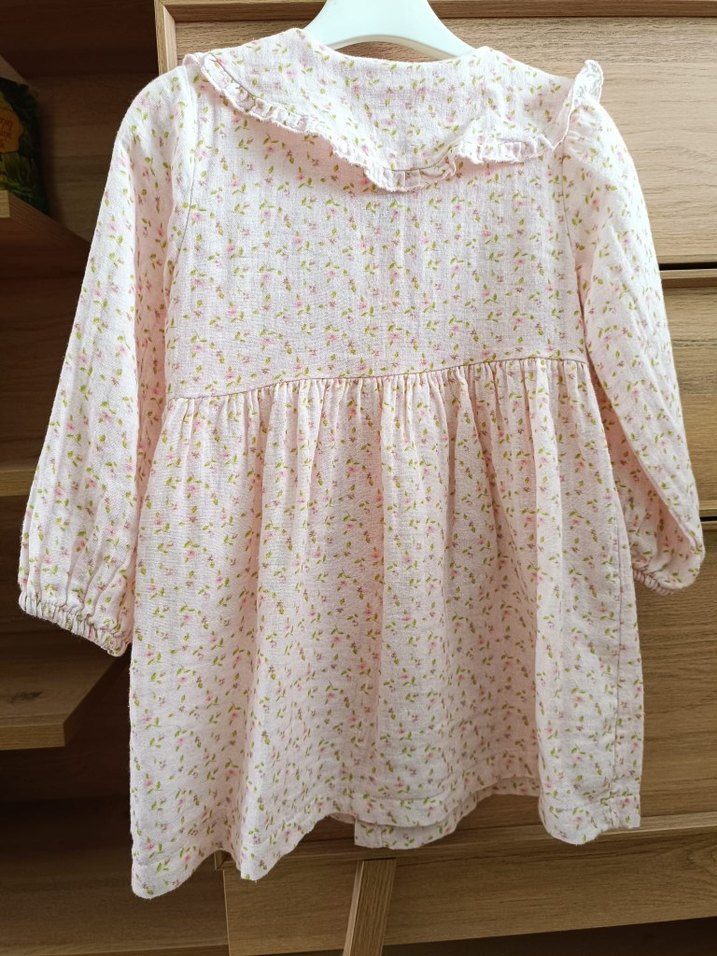 Pembe Bohem Tarzı Pamuklu Kız Elbisesi - Görsel 2