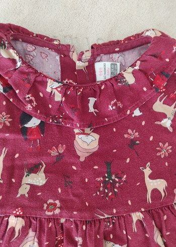 Bordo Renkli Bohem Kız Çocuk Elbisesi - Görsel 2