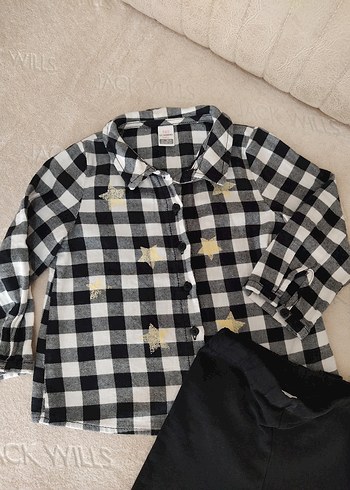 Kız Bebek Kareli 3'lü Pamuklu Takım - Görsel 3