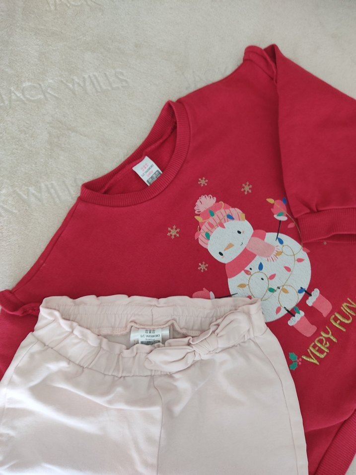 Kız Bebek Renkli Desenli Takım - Görsel 2