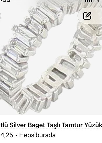 Diğer Sogutli Silver Baget Tasli Tam Yuzuk