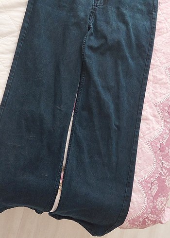 38 Beden Düğmeli Mavi Kadın Denim Pantolon