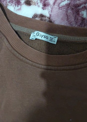 Kadın Kahverengi Bisiklet Yaka Sweatshirt - Görsel 2
