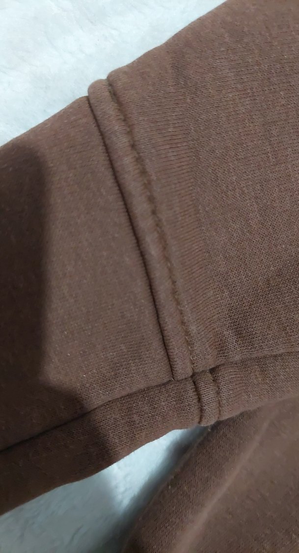 Kadın Kahverengi Bisiklet Yaka Sweatshirt - Görsel 3