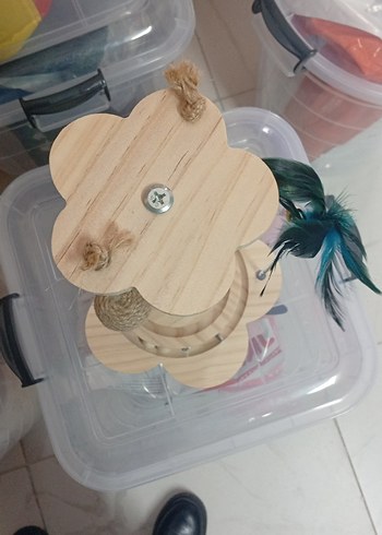 Renkli Kahverengi Kedi Tırmalama Tahtası - Görsel 3