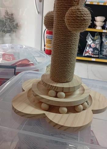 Renkli Kahverengi Kedi Tırmalama Tahtası - Görsel 2