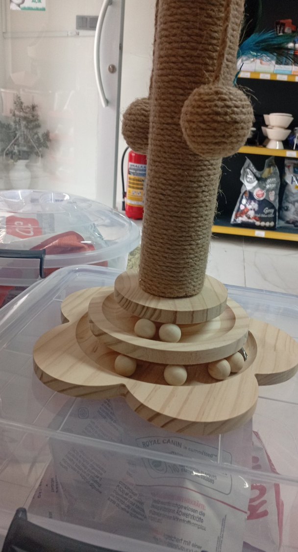 Renkli Kahverengi Kedi Tırmalama Tahtası - Görsel 2