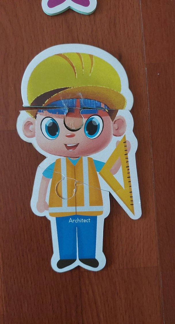 Renkli Meslekler Temalı Çocuk Yapbozu kutulu Eva dan - Görsel 5