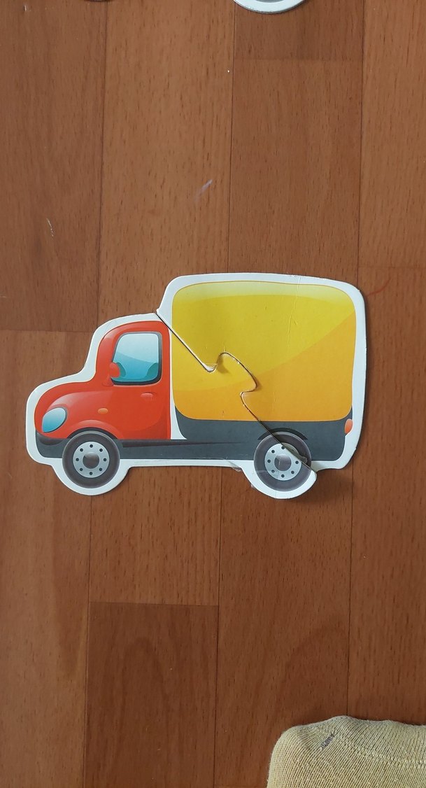 büyük parçalı Renkli Taşıt Temalı Çocuk Puzzle Seti - Görsel 2