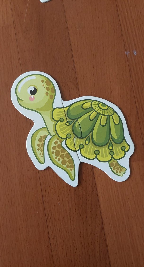 büyük boy 2 parçalı Renkli Deniz Canlıları Çocuk Yapbozu - Görsel 2