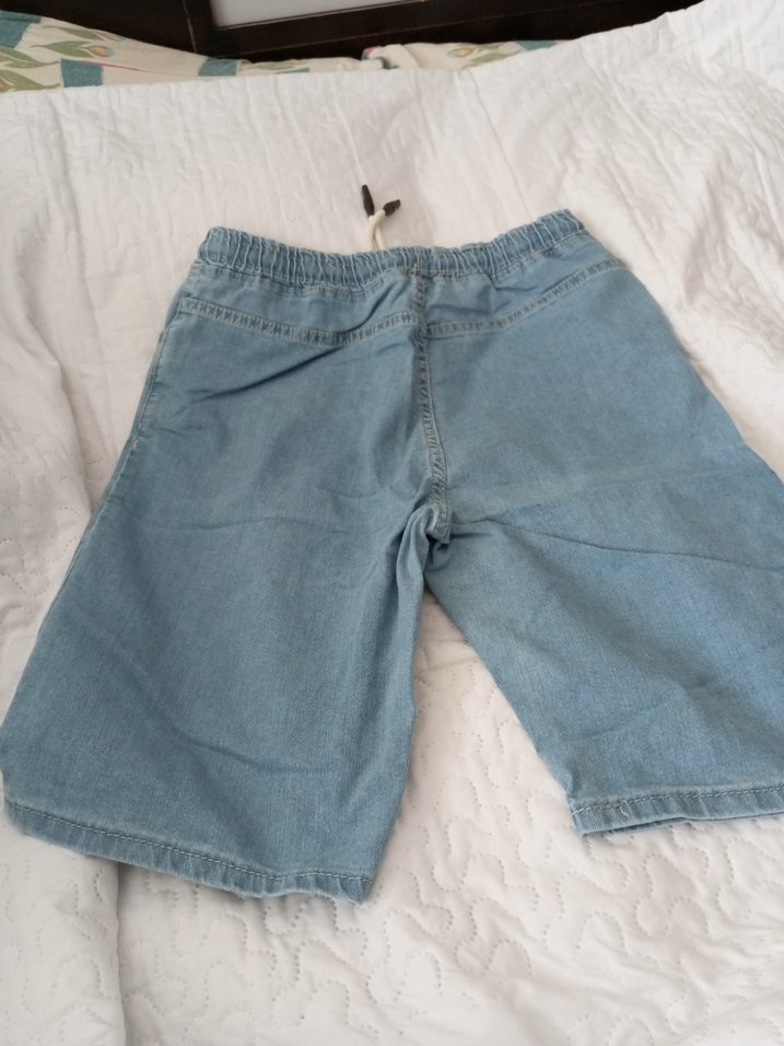 Erkek Çocuk Mavi Denim Bol Kesim Şort - Görsel 2