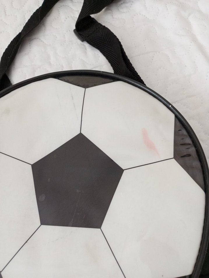 Futbol Topu Desenli Siyah Çocuk Beslenme Çantası - Görsel 2