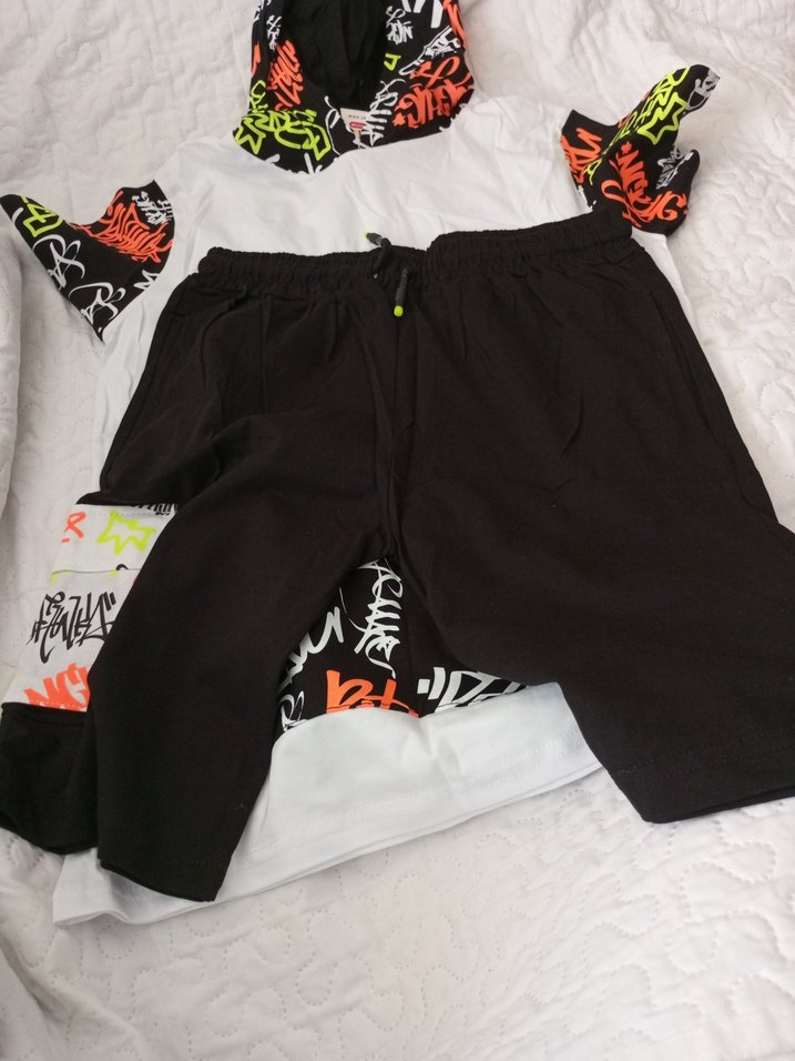 Renkli Baskılı Erkek Çocuk ŞortTakımı - Görsel 3