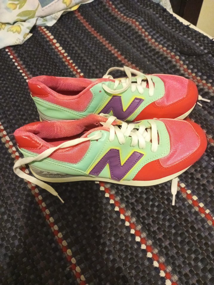 36 Numara Renkli Kadın Spor Ayakkabısı  Bağcıklı - Görsel 2