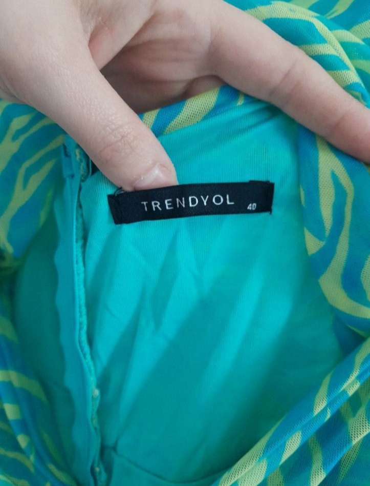 Askılı Drapeli Renkli Uzun Elbise - Görsel 3