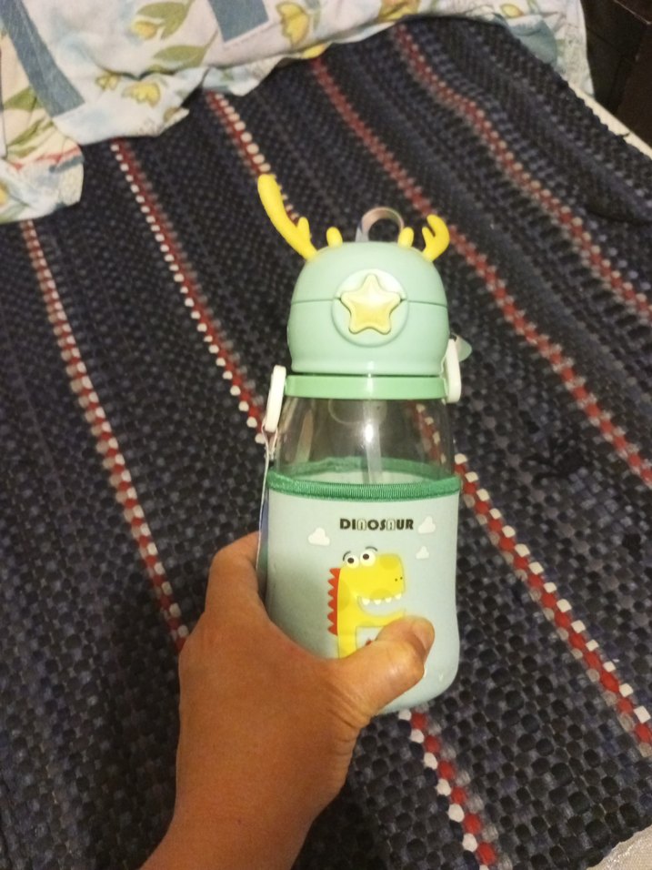 Renkli Dinozor Desenli Çocuk Matara - Görsel 2