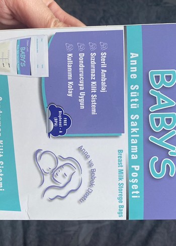 Bebek Sütü Saklama Poşeti - Mavi - Görsel 2