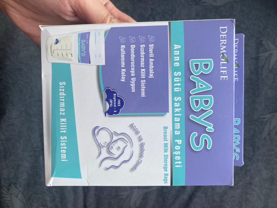 Bebek Sütü Saklama Poşeti - Mavi - Görsel 2