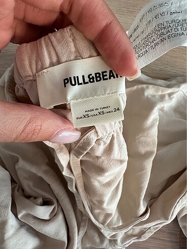 Pull and Bear Pull and bear keten karışımlı pantolon