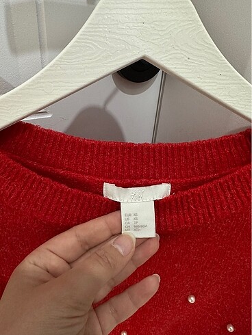 xs Beden turuncu Renk H&M incili kazak
