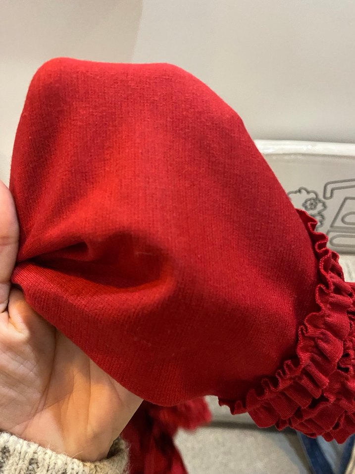 Kırmızı Drapeli Hamile elbise - Görsel 4