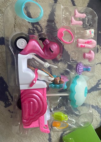 Polly pocket Pembe Oyuncak flamingo araba - Görsel 2