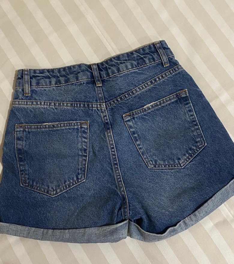 Koyu Mavi Denim Şort - Görsel 2