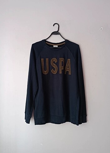 Polo marka lacivert bisiklet yakalı erkek sweatshirt 