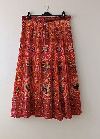 American Vintage Etnik desenli anvelop etek