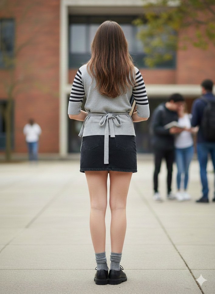 Adil Işık Gri Çizgili v kruvaze yakalı ince hırka - Görsel 2