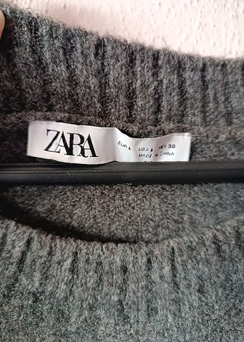 Zara Gri Yün İçerikli Triko Elbise - Görsel 9