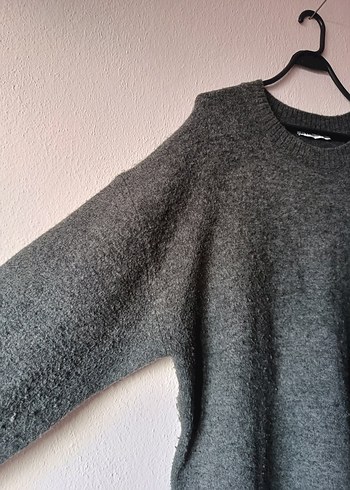 Zara Gri Yün İçerikli Triko Elbise - Görsel 10