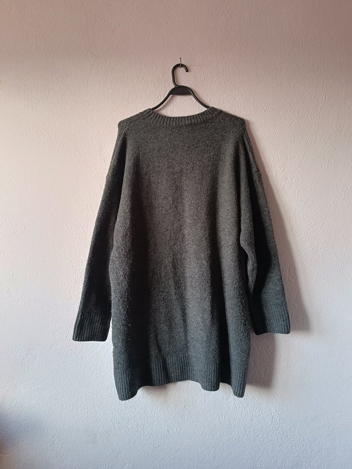 Zara Gri Yün İçerikli Triko Elbise - Görsel 2