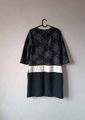 Mango Gri Siyah Midi Elbise - Görsel 2