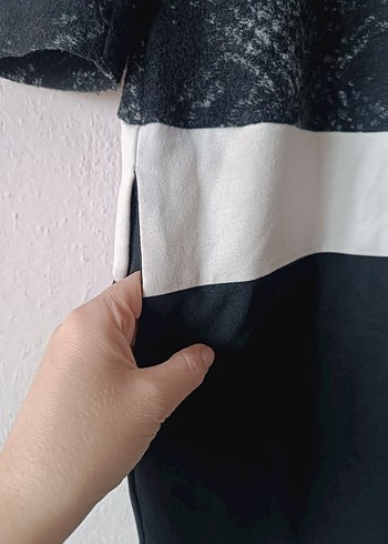 Mango Gri Siyah Midi Elbise - Görsel 6