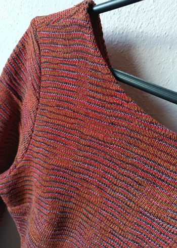 Die&More Kiremit renk Sırt dekolteli Dokuma Midi Elbise - Görsel 14